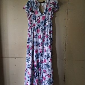 Maxi floral wrap dress